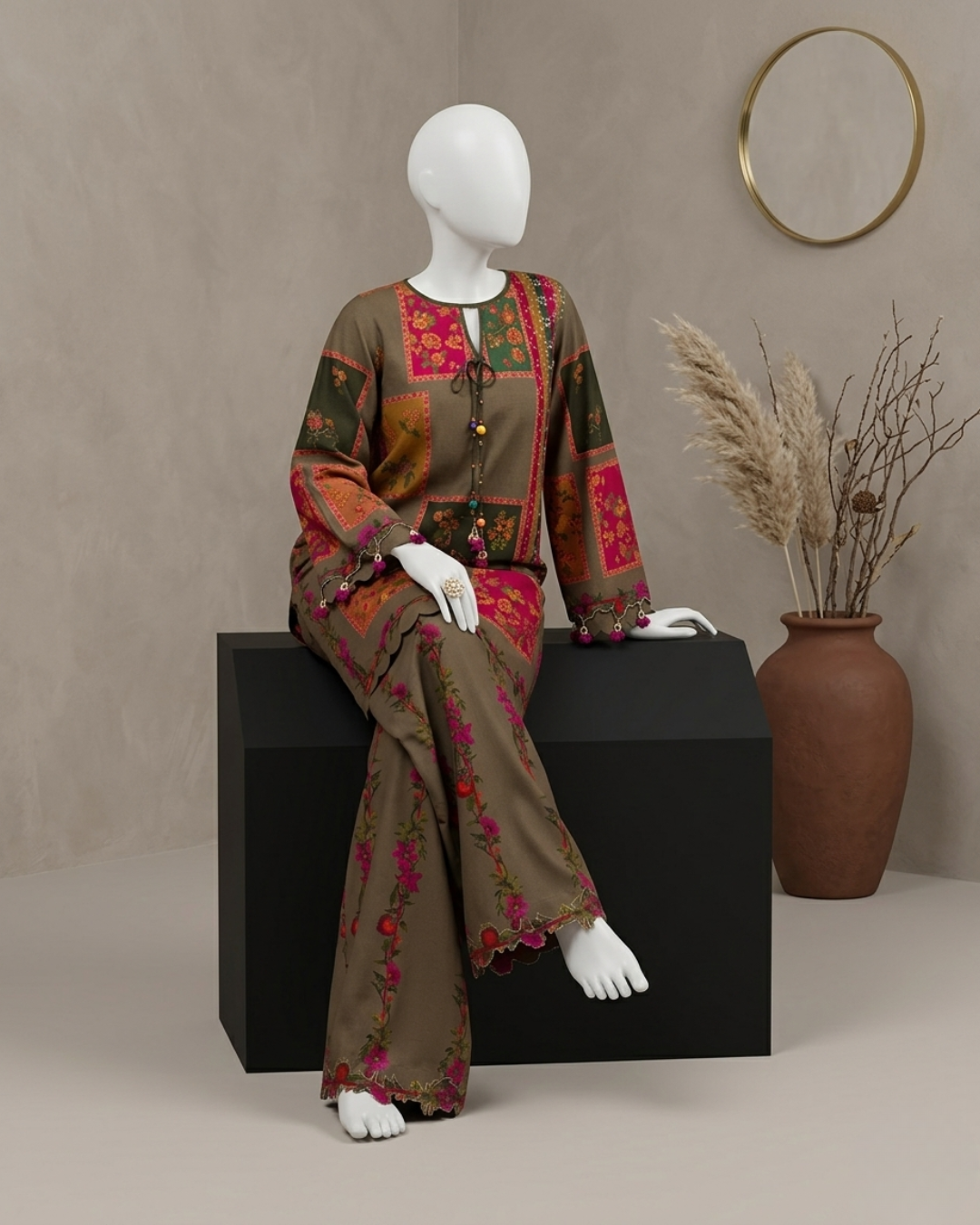 3PCS STITCHED LAWN PRINTED SUIT