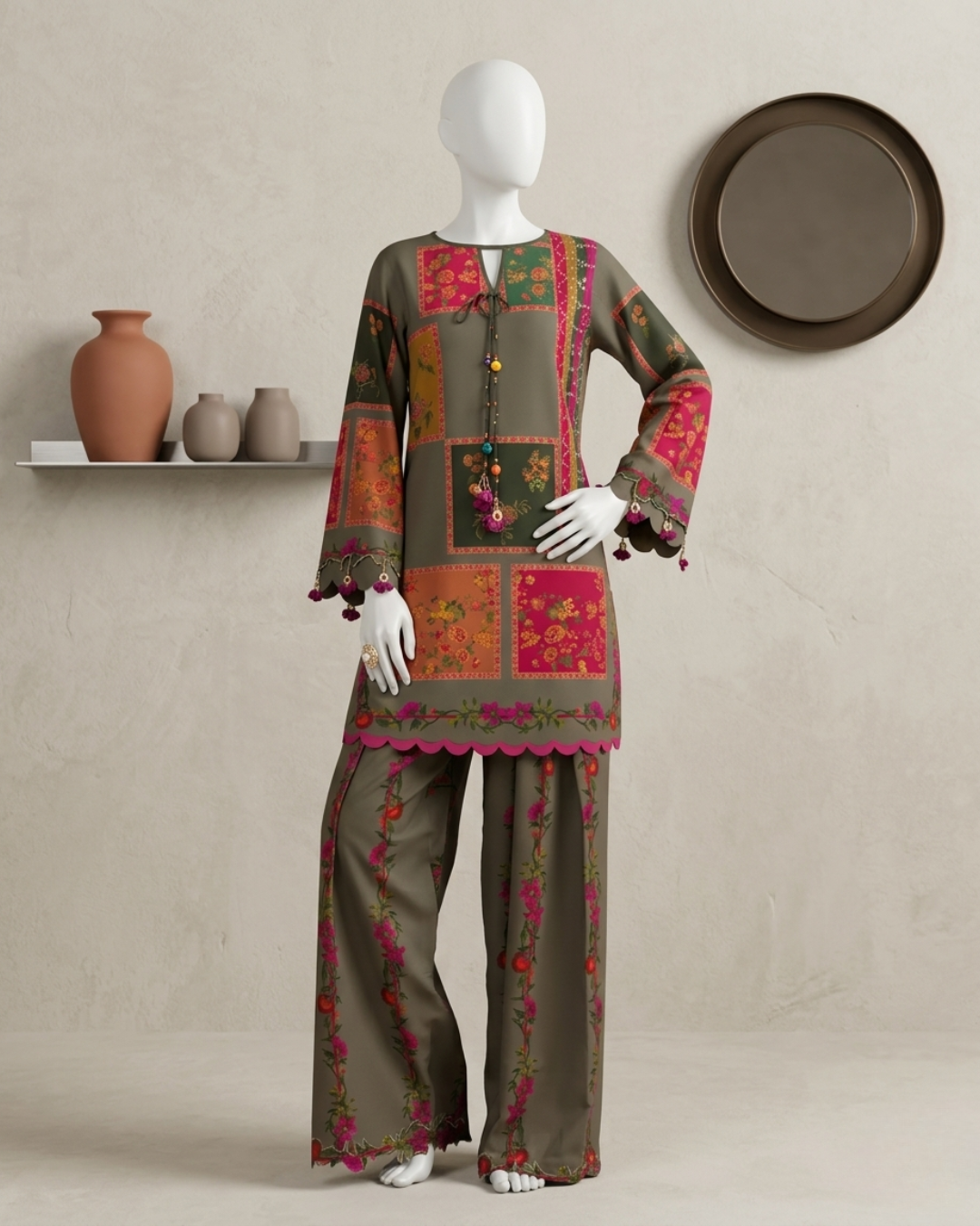 3PCS STITCHED LAWN PRINTED SUIT