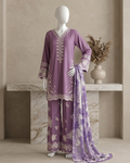 3PCS UNSTITCHED LAWN EMBROIDERD SUIT