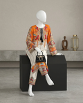 2PCS STITCHED SILK LAWN PRINTED SUIT