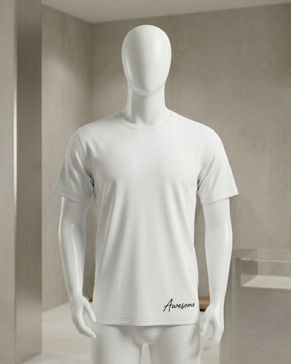 MENS POLYSTER PLAIN T-SHIRT