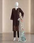 3PCS  UNSTITCHED LAWN EMBROIDERED SUIT
