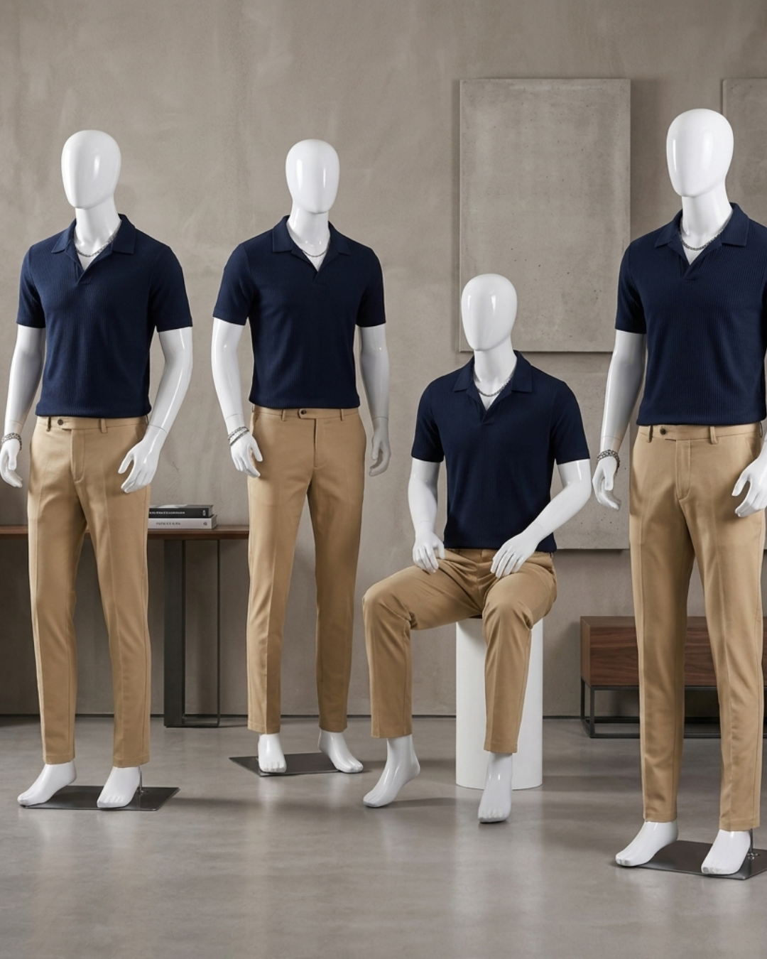 PREMIUM MENS WAFFLE KNIT POLO SHIRT