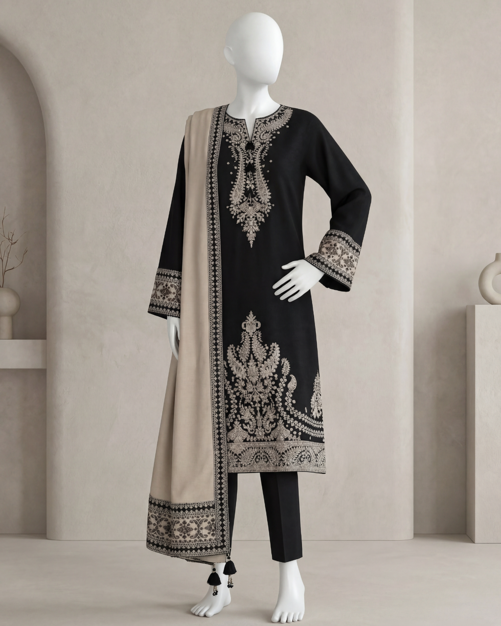 3PCS LAWN UNSTITCHED  EMBROIDERED SUIT