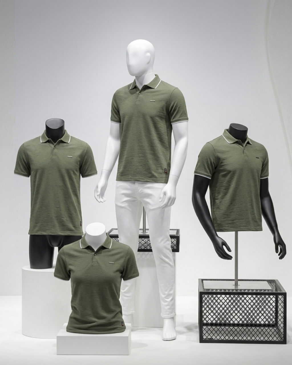 PREMIUM MENS TEXTURED POLO SHIRT