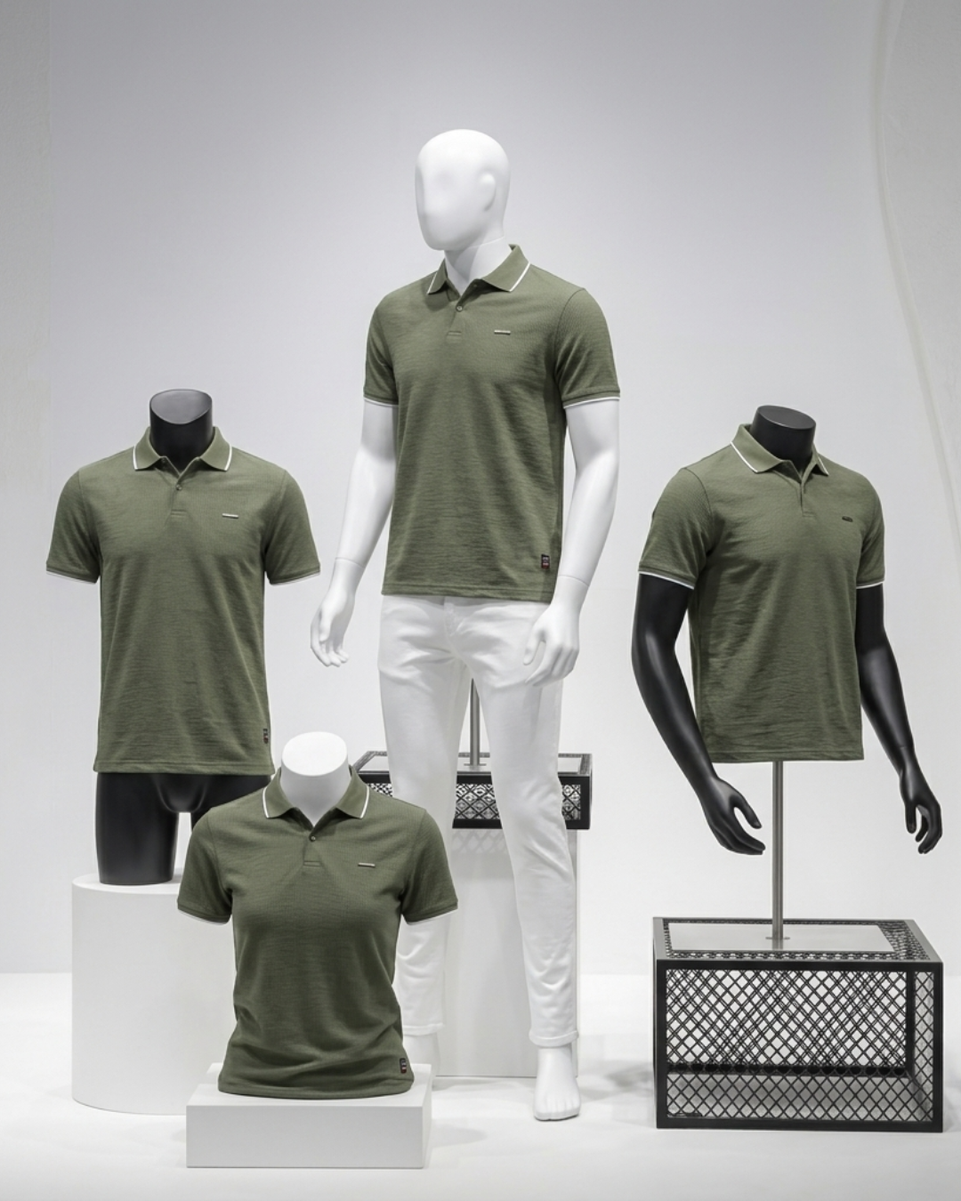 PREMIUM MENS TEXTURED POLO SHIRT